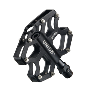 Pedale Union SP-1090 aluminiu extrudat negru + CNC ax Cr-Mo platforma rulmenti capsulati AM
