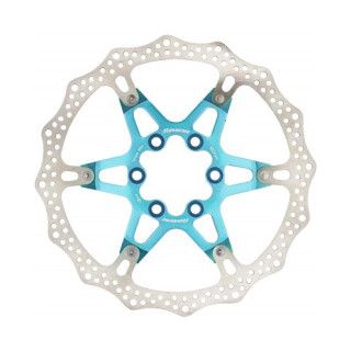 Disc frana Reverse Discrotor 160mm aluminiu/otel albastru deschis