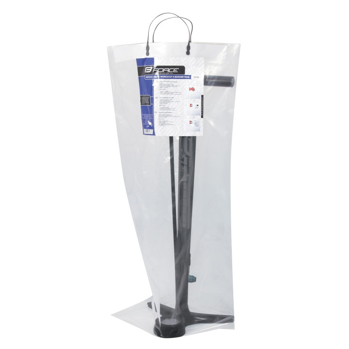 Pompa podea Force Workshop Al, 16.5 bar, neagra