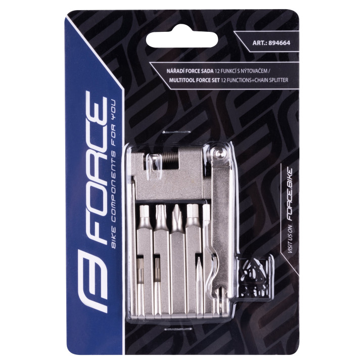 Set scule Force 12 functii cu cheie lant