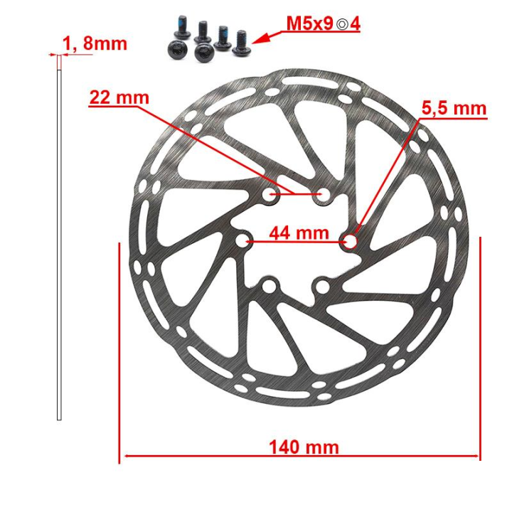 Disc frana eWheel EWD002 140mm, 6 gauri