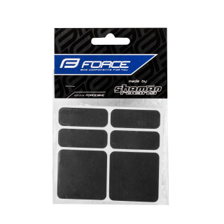 Protectie cadru Force autocolante set 6 bucati negru reflectorizant