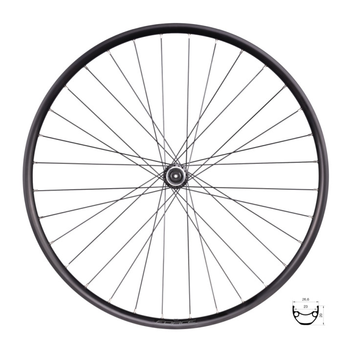 Roata fata Force XC Disc 28 622x23 32H cu butuc Shimano TX505