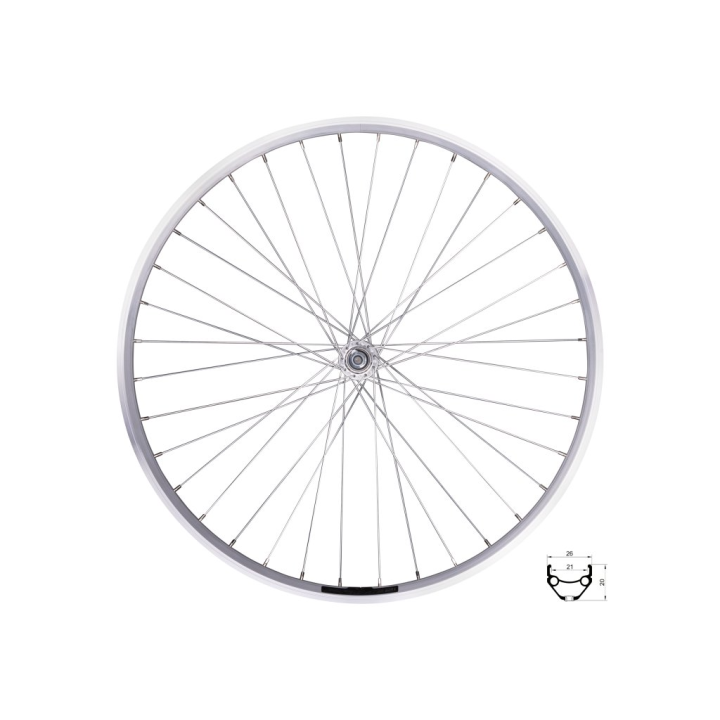 Roata fata Force Prime 26 559x21 36H argintie