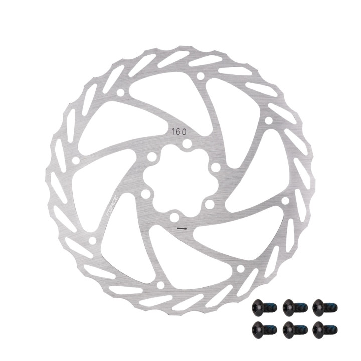 Disc Frana Force-4 160mm 6 gauri argintiu