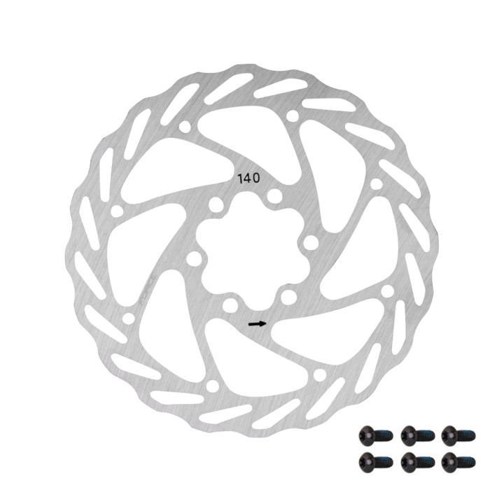 Disc Frana Force-4 140mm 6 gauri argintiu