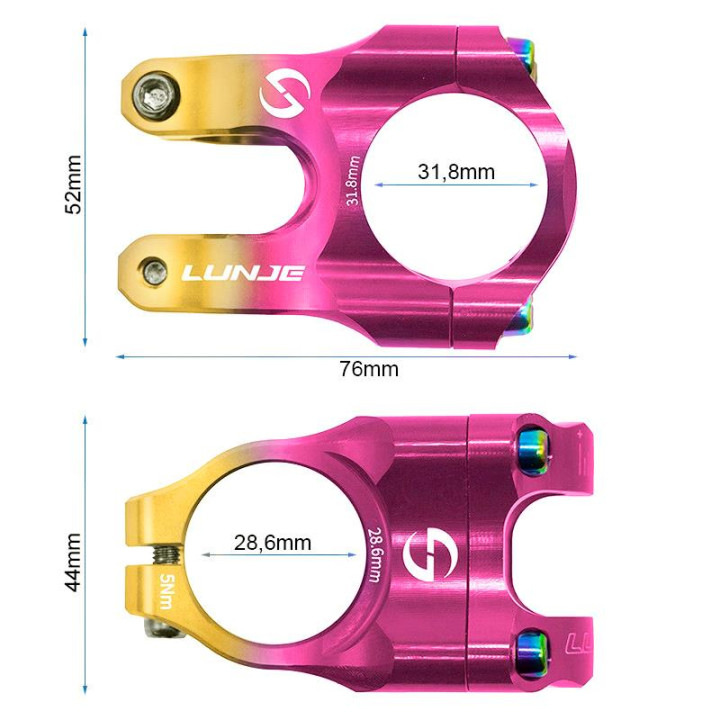 Pipa EWPM-003 31.8mm roz/galben