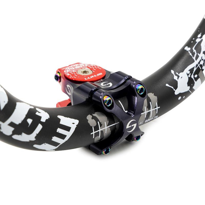 Pipa EWPM-002 31.8mm negru/rosu