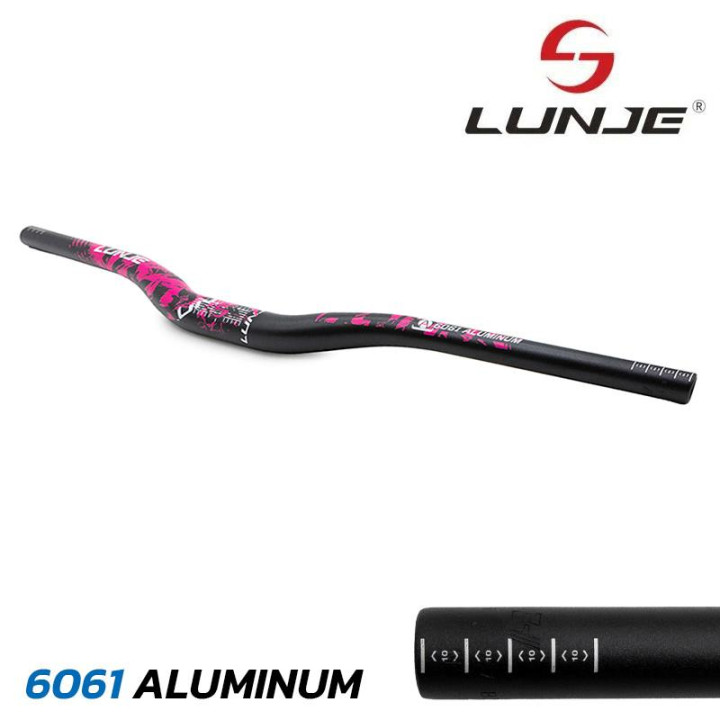 Ghidon 720mm cu rise 25mm negru/roz