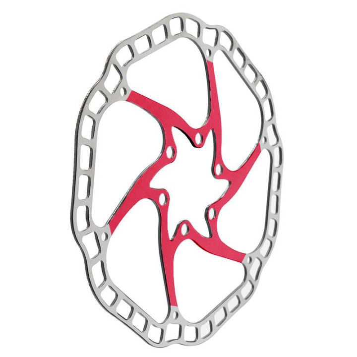 Disc frana eWheel EWD001 160mm, 6 gauri, rosu