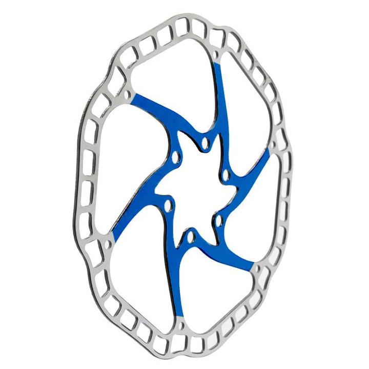 Disc frana eWheel EWD001 160mm, 6 gauri, albastru