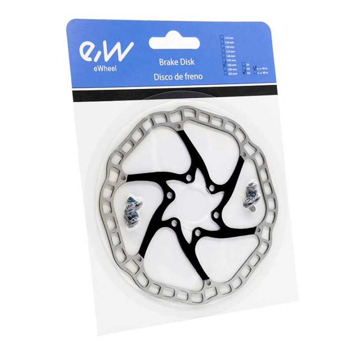 Disc frana eWheel EWD001 160mm, 6 gauri, negru