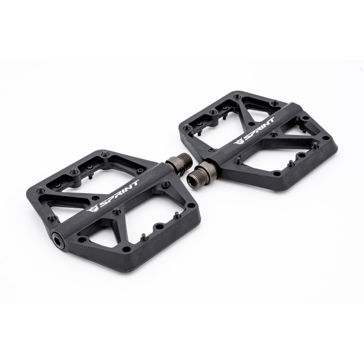 Pedale Sprint Policarbonat cu rulmenti, negre
