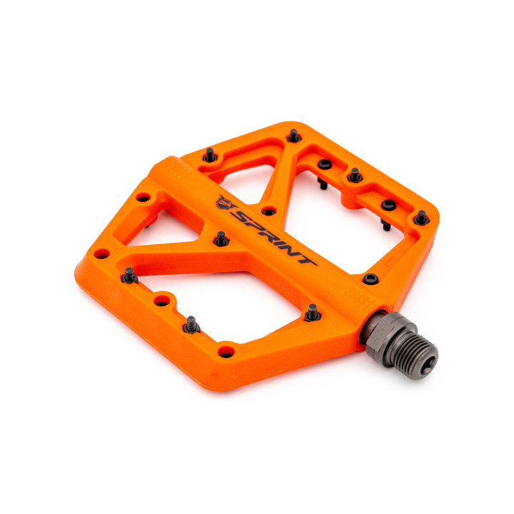 Pedale Sprint Policarbonat cu rulmenti, portocalii