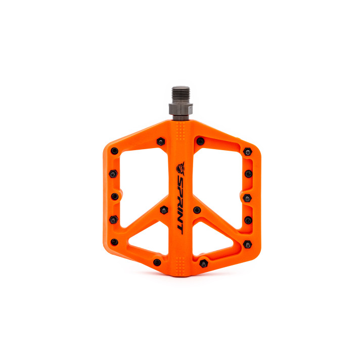 Pedale Sprint Policarbonat cu rulmenti, portocalii