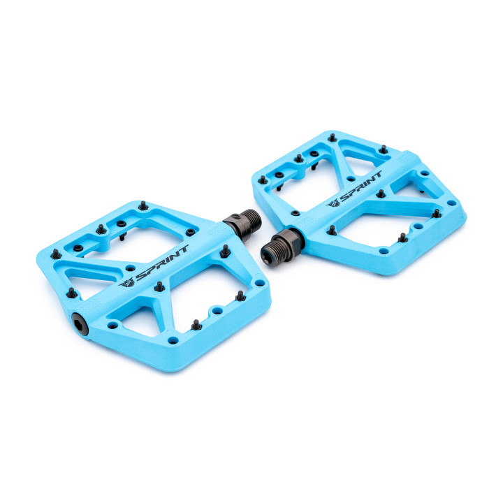 Pedale Sprint Policarbonat cu rulmenti, albastre