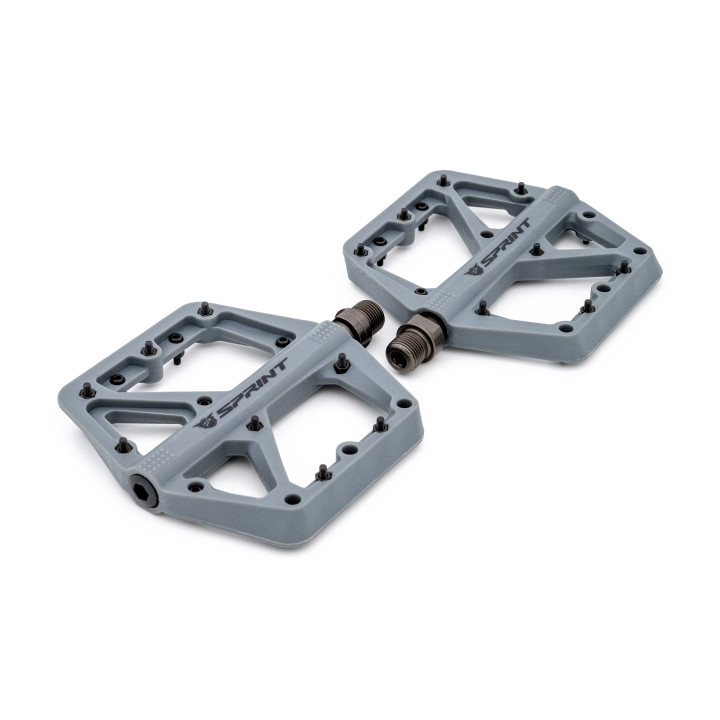 Pedale Sprint Policarbonat cu rulmenti, gri