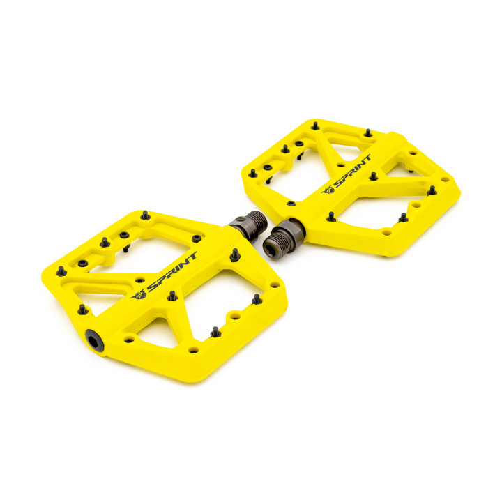Pedale Sprint Policarbonat cu rulmenti, galbene