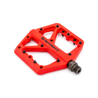 Pedale Sprint Policarbonat cu rulmenti, rosii