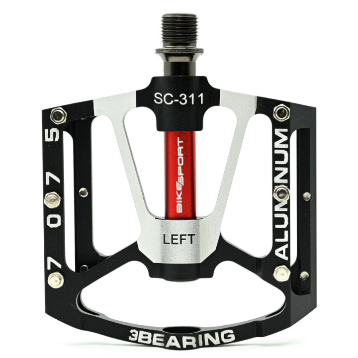 Pedale Bikesport West Biking Aluminiu CNC cu 3 rulmenti