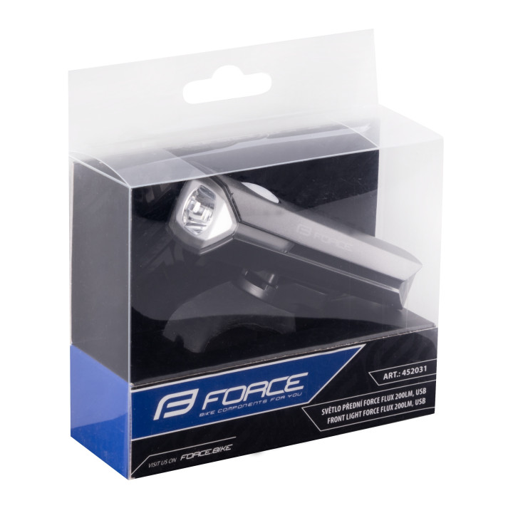 Far fata Force Flux 200 Lumeni USB negru