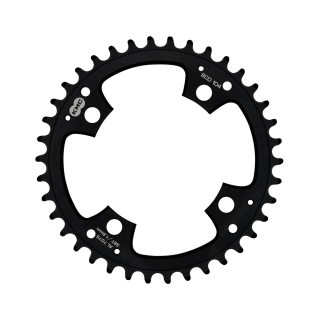 Placa pedalier KMC 38T 1.9mm BCD104 Narrow-Wide AL7075 Neagra