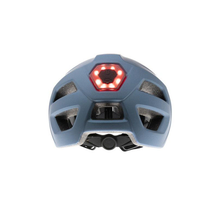 Casca cu lumini fata/spate CP04 Albastra M