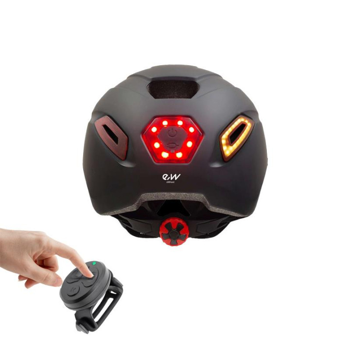 Casca cu lumini fata/spate si semnalizare CP02 Neagra One Size