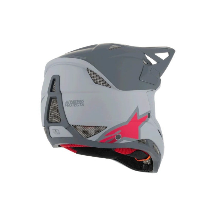 Casca Alpinestars Missile Tech Racer Helmet Light Gray Dark Gray Matt L