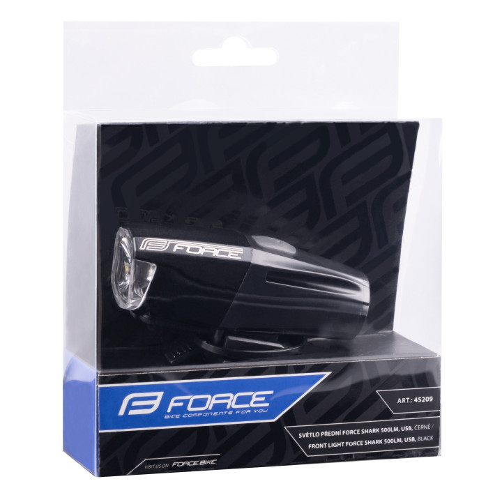 Far fata Force Shark USB 500Lm Negru Negru