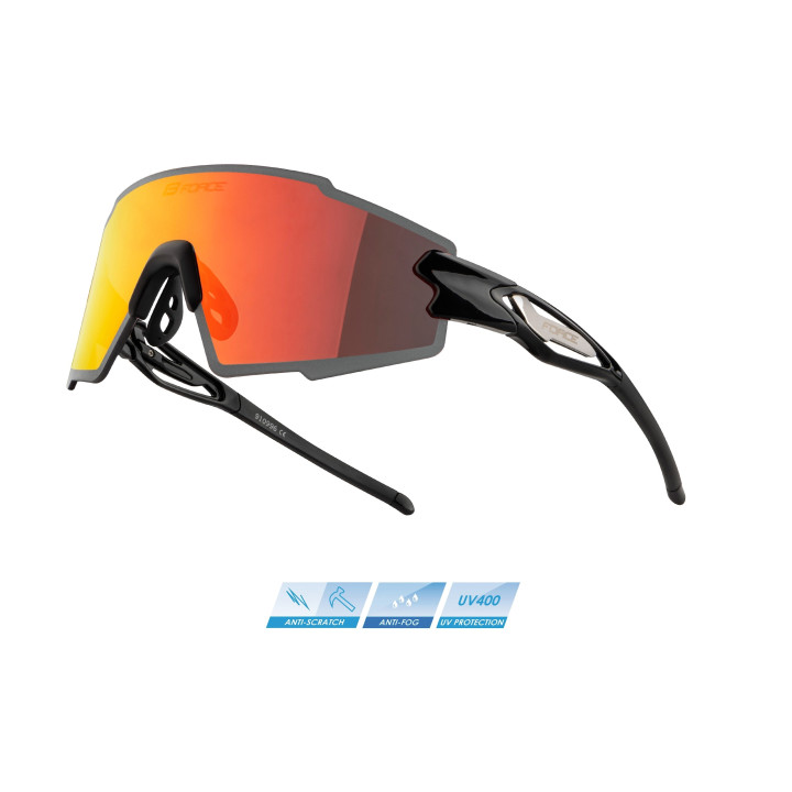 Ochelari Force Mantra Black, Red Polarized Lens