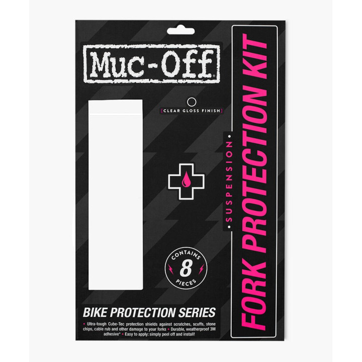 Set stickere protectie furca Muc-Off Fork Protection Kit Clear Gloss