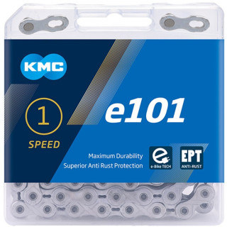 Lant KMC E101 EPT Single-Speed 112 Zale, Ebike, Argintiu