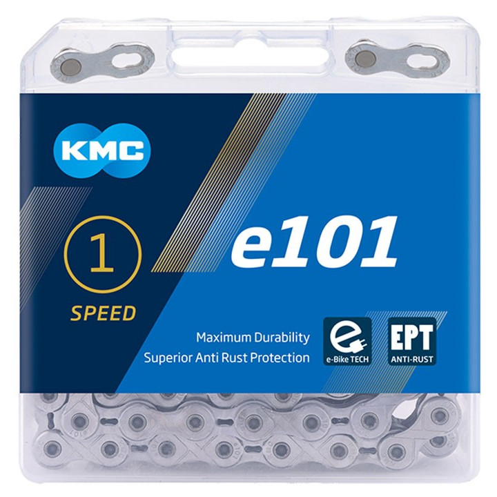 Lant KMC E101 EPT Single-Speed 112 Zale, Ebike, Argintiu