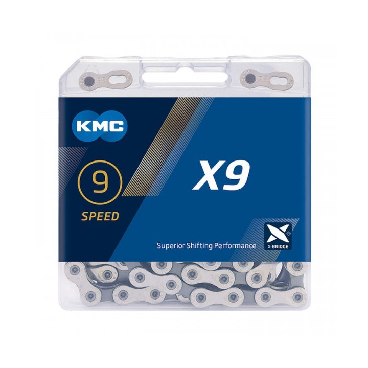 Lant KMC X9 Grey 9 Viteze 116 Zale - Set 25 bucati