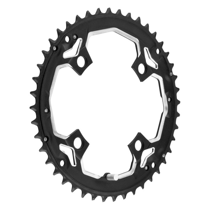 Placa pedalier Force 44 dinti aluminiu neagra