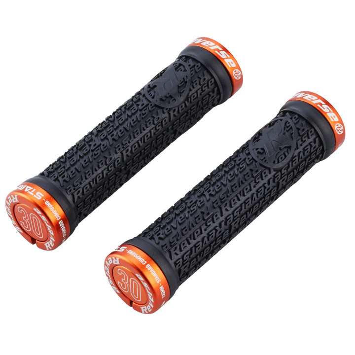 Mansoane Reverse Stamp Lock-On 135/30mm Negru/Portocaliu