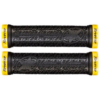 Mansoane Reverse Stamp Lock-On 135/30mm Negru/Galben