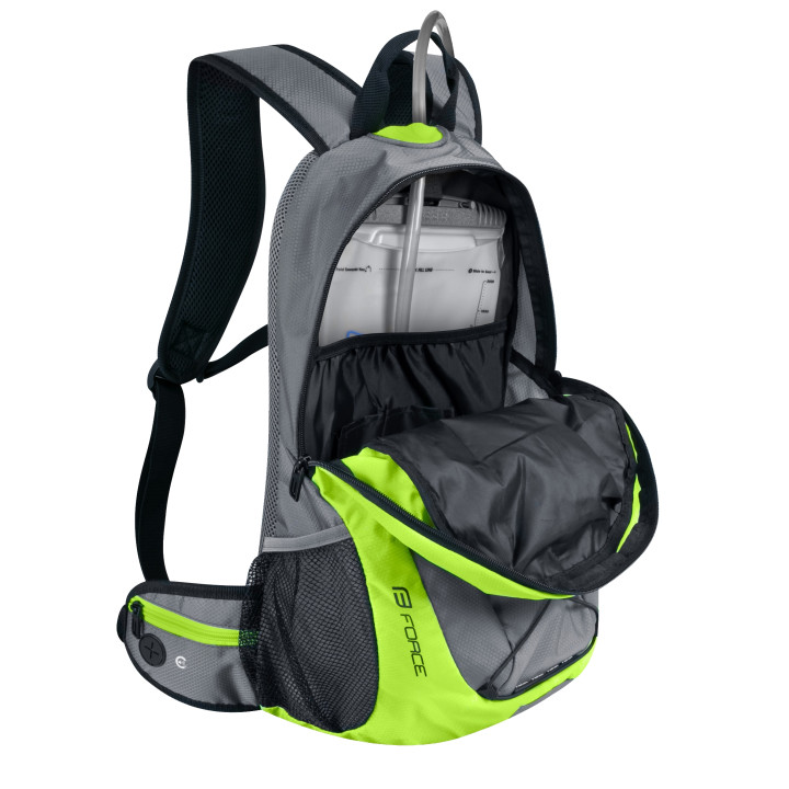 Rucsac Force JORDAN PLUS 20L cu rezervor gri-fluo