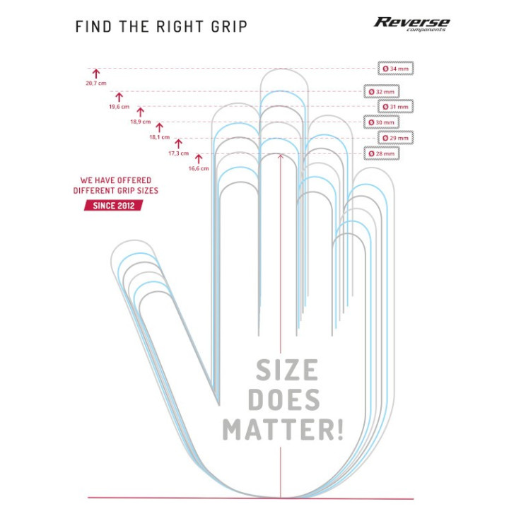 Mansoane Reverse R-Shock Lock On 130/29mm negru/rosu