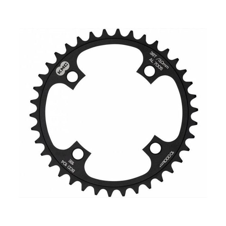 Placa pedalier KMC 38T BCD104 AL7075 Neagra